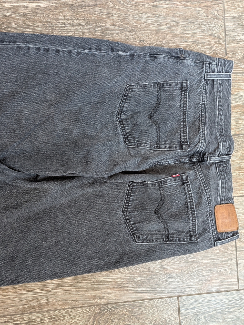 Levi's Baggy Dad Jean Size 31 X 30 Washed Black Grey Rigid Denim - Picture 6 of 10